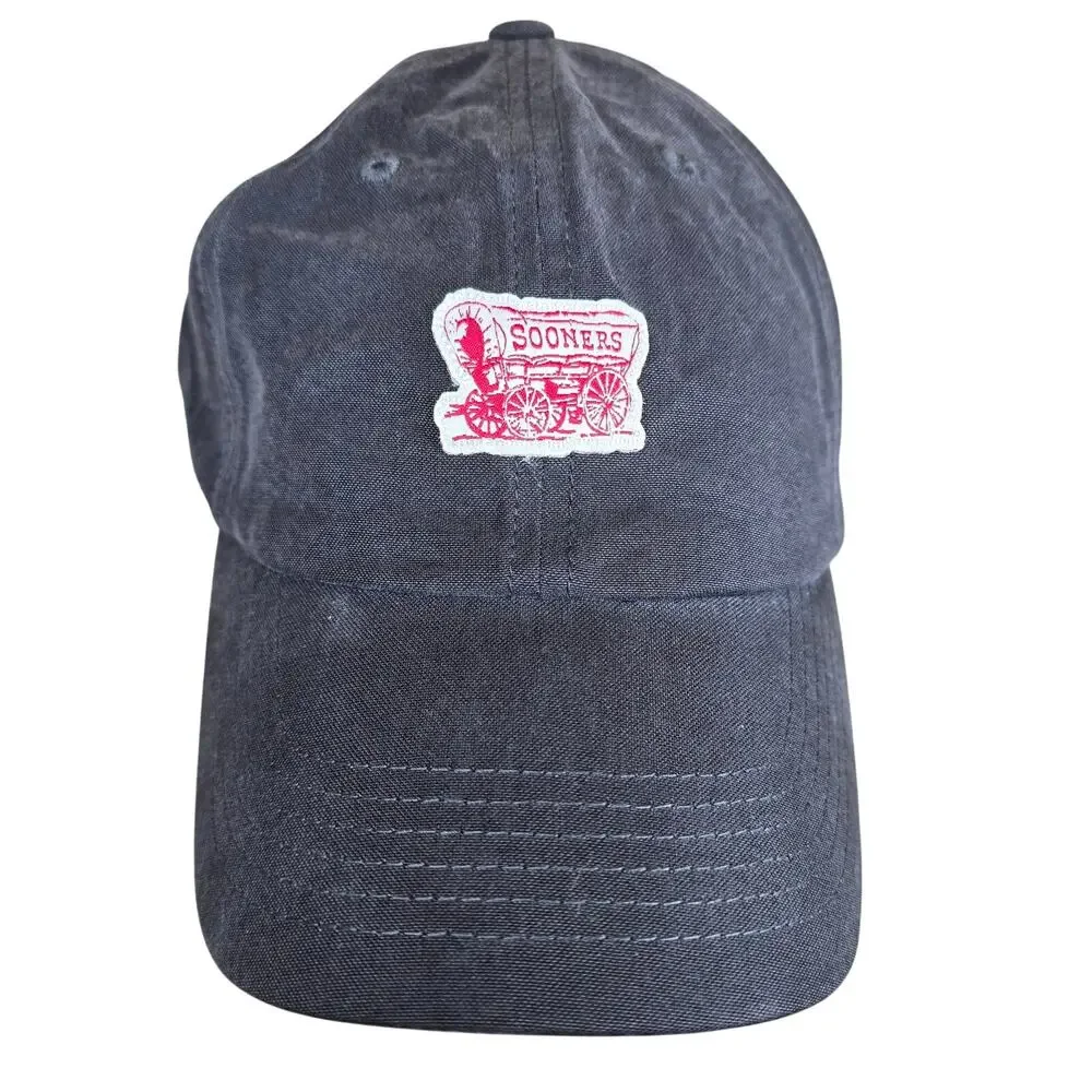 Oklahoma Sooners Schooners Baseball NCAA Cap Dark Gray Red Unisex Adjustable